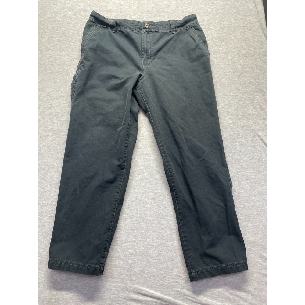 G.H. Bass & Co Canvas Workwear Pants Men 36x30 Charcoal Gray Cotton Straight Leg